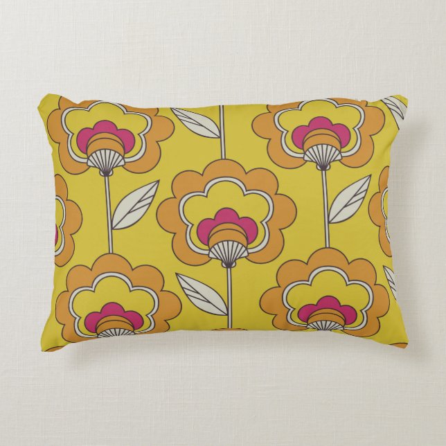 seamless retro floral pattern dekokissen (Vorderseite)