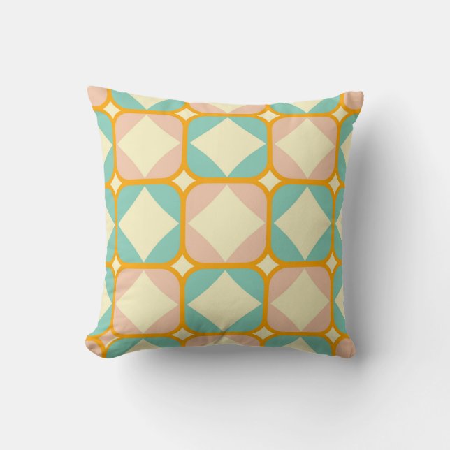 Seamless retro pattern with rounded squares kissen (Vorderseite)