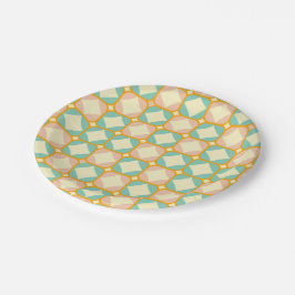 Seamless retro pattern with rounded squares pappteller