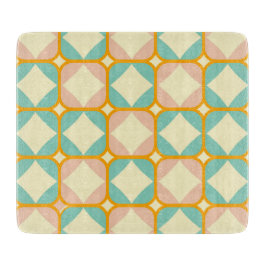 Seamless retro pattern with rounded squares schneidebrett