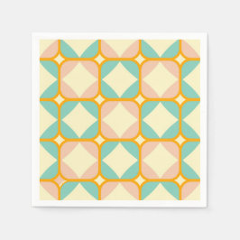 Seamless retro pattern with rounded squares serviette