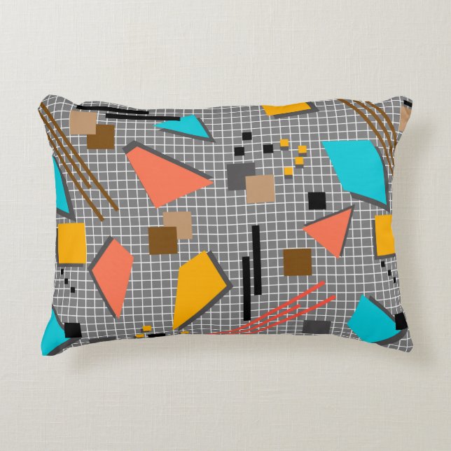Seamless school geometric memphis shapes pattern s dekokissen (Vorderseite)