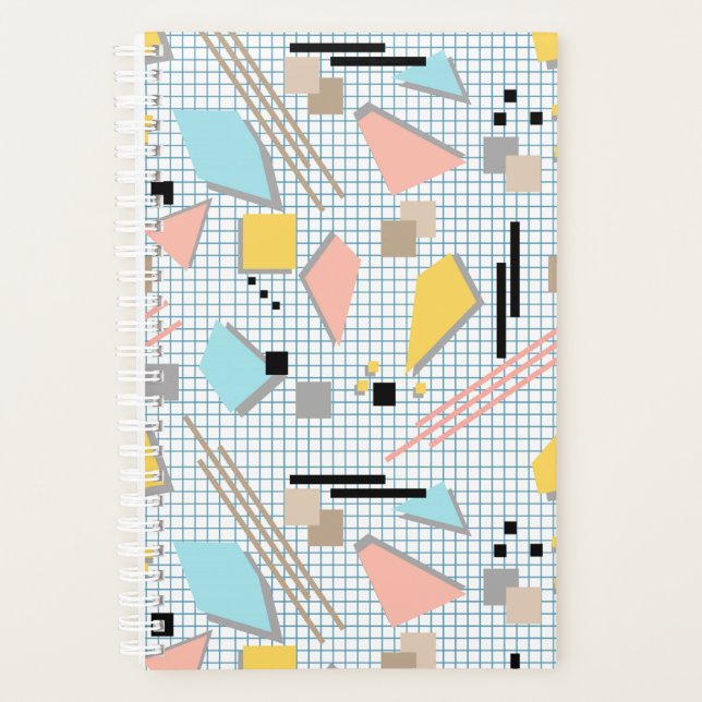 Seamless school geometric memphis shapes pattern s planer (Vorderseite)