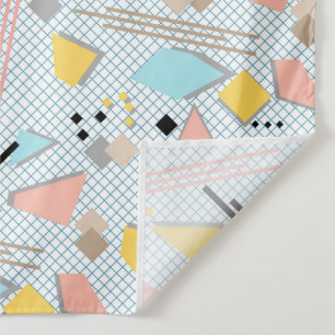 Seamless school geometric memphis shapes pattern s wandteppich