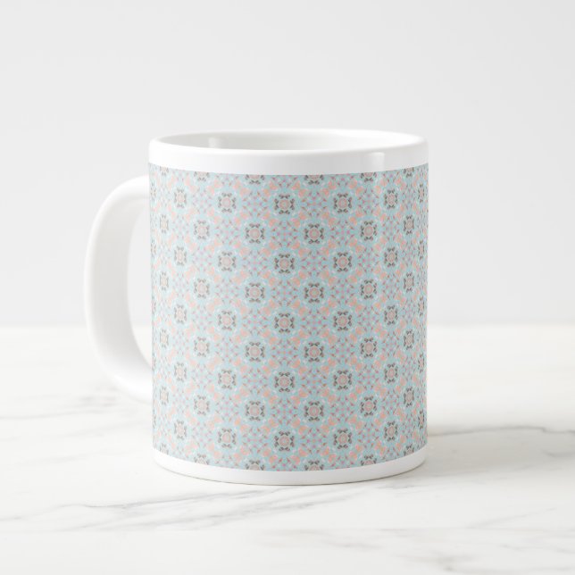 Seamless Sea Themed Patches Jumbo-Tasse (Vorderseite Links)