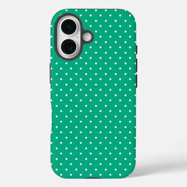 Seamless solid teal polka dot pattern Case-Mate iPhone hülle (Rückseite)