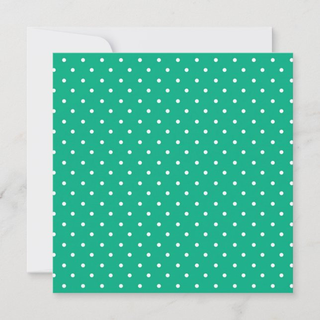 Seamless solid teal polka dot pattern dankeskarte (Vorderseite)