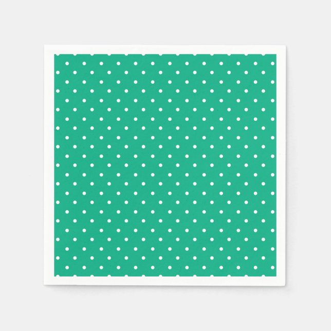 Seamless solid teal polka dot pattern serviette (Vorderseite)