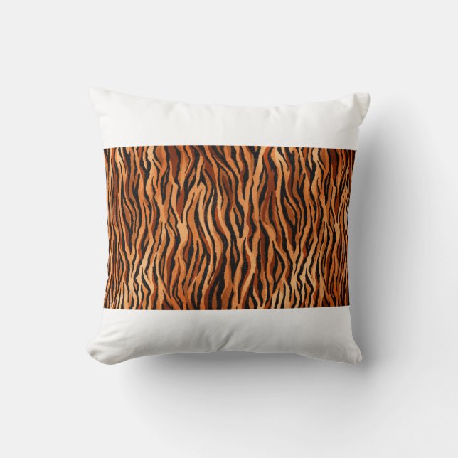 seamless tiger skin pattern. hand drawn kissen (Vorderseite)