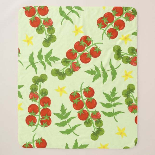 Seamless tomato pattern. Vegetable print. Vintage  Sherpadecke (Vorderseite)