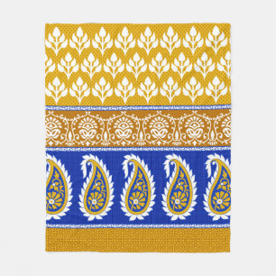 Seamless Traditional Indian Paisley Grenzübergang Fleecedecke