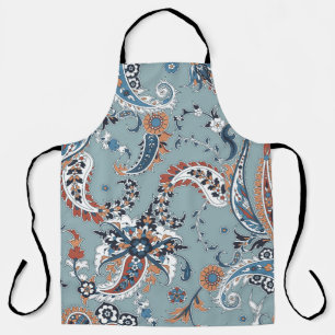 Seamless trendy background with paisley in Indian Schürze