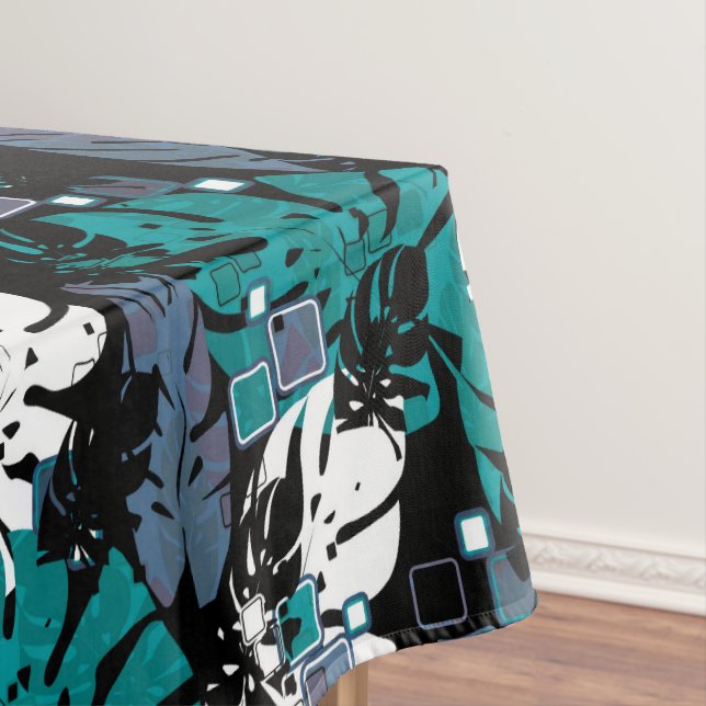 Seamless Tropical Dschungle Blätter Monstera Palm  Tischdecke (Beispiel)