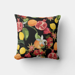Seamless Tropical Fruits Pattern. Exotic Backgroun Kissen