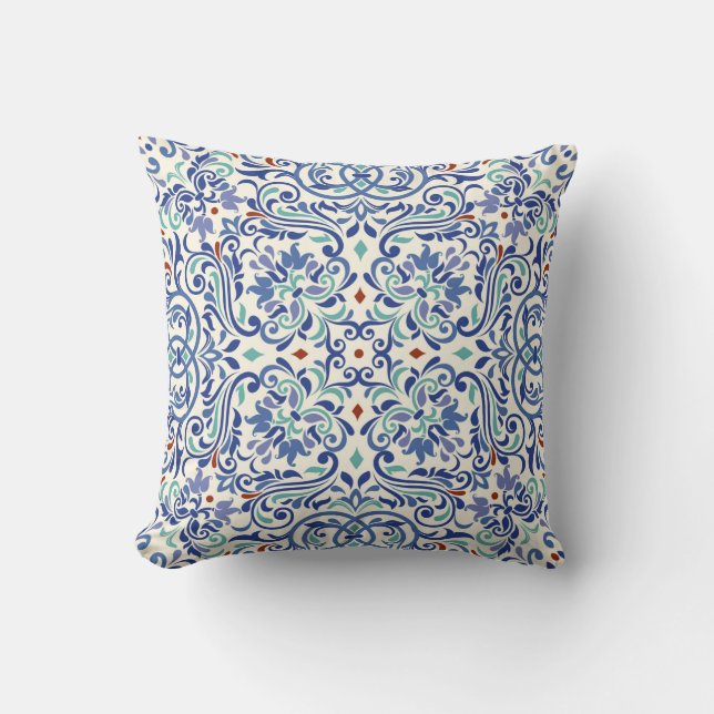 Seamless turkish colorful pattern. Endless pattern Kissen (Vorderseite)