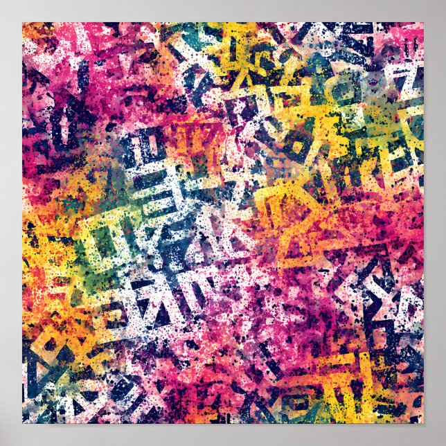 Seamless Urban Texture: Aerosol Spray Stencil Poster (Vorne)