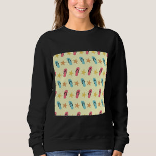 Seamless Vector Muster für Fisch und Seesterne Sweatshirt