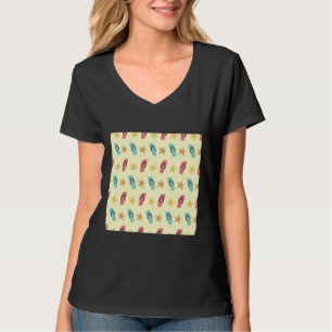 Seamless Vector Muster für Fisch und Seesterne T-Shirt