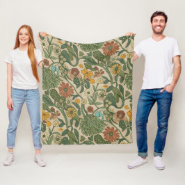 Seamless vintage botanical pattern  fleecedecke