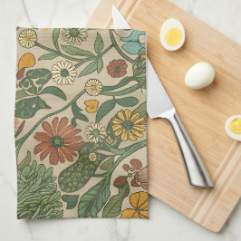 Seamless vintage botanical pattern geschirrtuch
