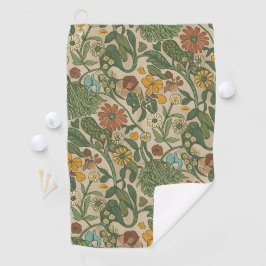 Seamless vintage botanical pattern golfhandtuch