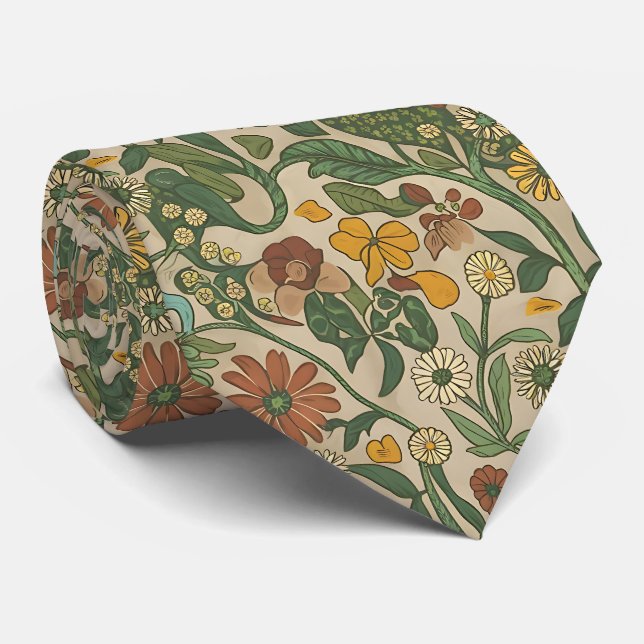 Seamless vintage botanical pattern  krawatte (Gerollt)