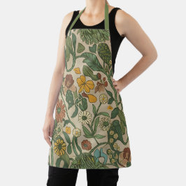 Seamless vintage botanical pattern schürze