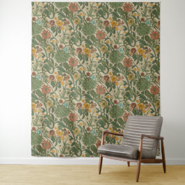 Seamless vintage botanical pattern wandteppich