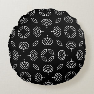 Seamless vintage pattern in geometric ornamental s rundes kissen