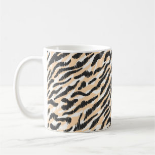 Seamless vintage scribble zebra leopard fur patter kaffeetasse