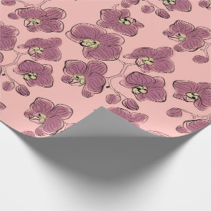 Seamless wassercolor orchius phalaenopsis Blume b Geschenkpapier