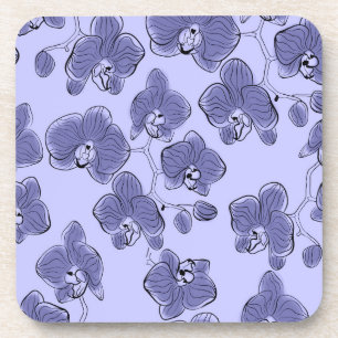 Seamless wassercolor orchius phalaenopsis Blume Getränkeuntersetzer