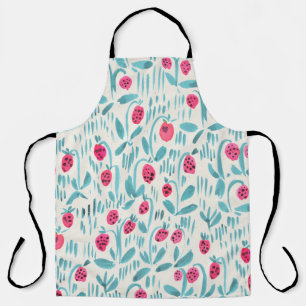 Seamless watercolor floral pattern on paper textur schürze