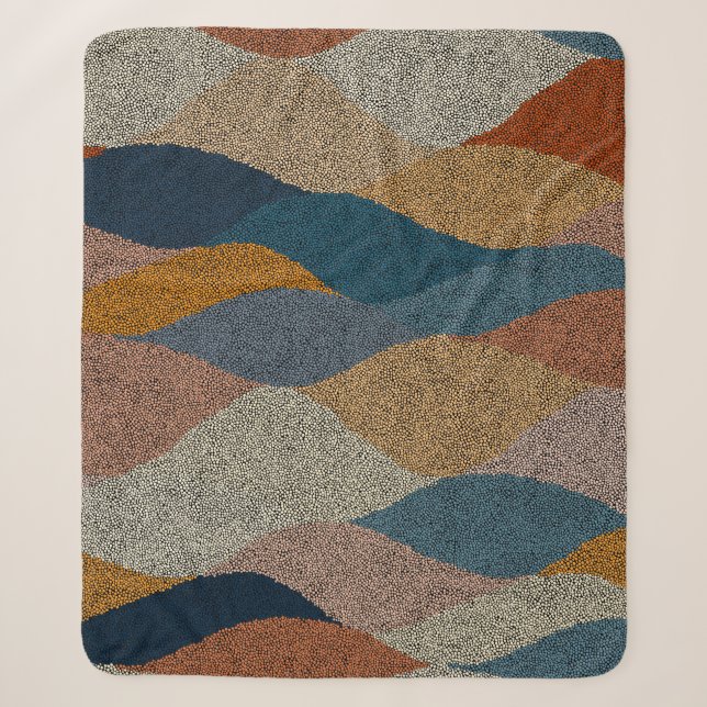 Seamless wavy pattern. Complicated hand-drawn orna Sherpadecke (Vorderseite)