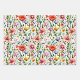Seamless Wildflower Pattern Furniture Decoupage  Geschenkpapier Set