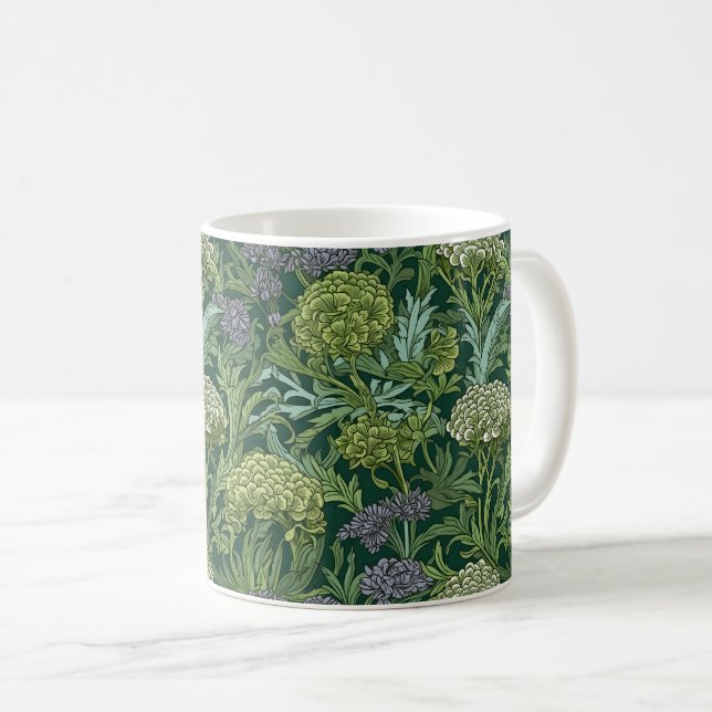 Seamless William Morris style floral pattern Kaffeetasse (VorderseiteRechts)