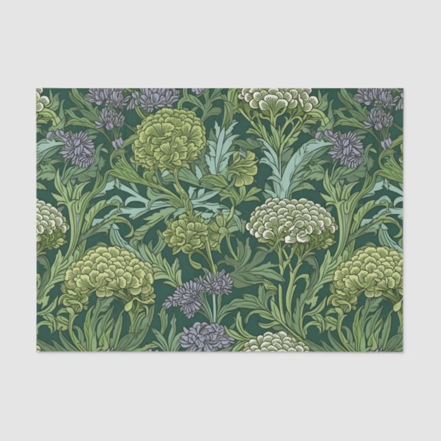 Seamless William Morris style floral pattern Seidenpapier (Vorderseite)