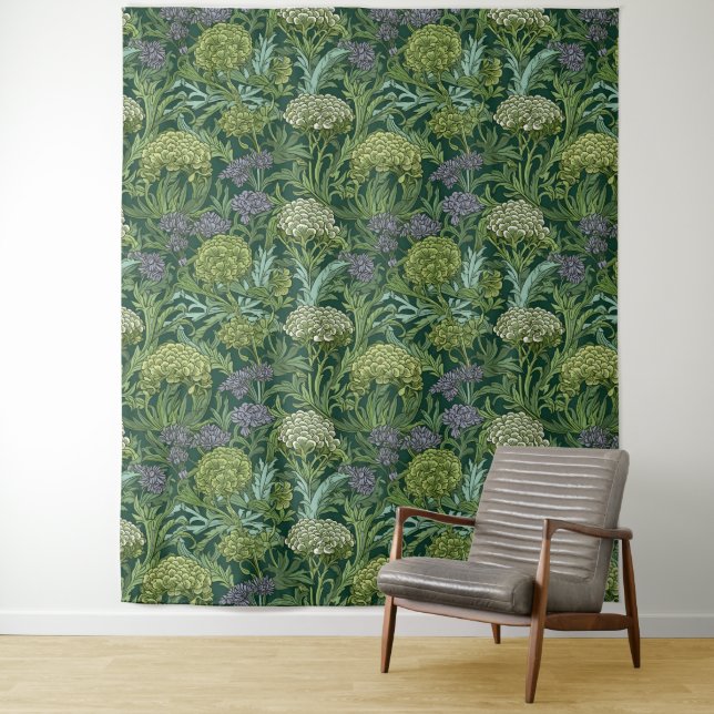 Seamless William Morris style floral pattern Wandteppich (Beispiel)