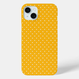 Seamless yellow-orange polka dot pattern Case-Mate iPhone hülle
