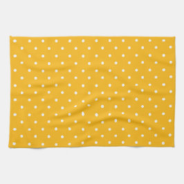 Seamless yellow-orange polka dot pattern geschirrtuch