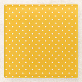 Seamless yellow-orange polka dot pattern glasuntersetzer