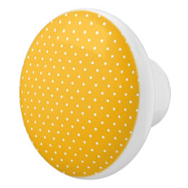 Seamless yellow-orange polka dot pattern keramikknauf