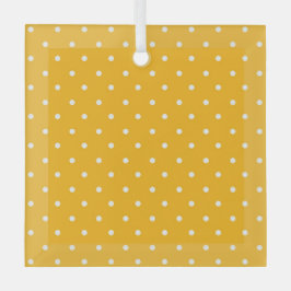 Seamless yellow-orange polka dot pattern ornament aus glas