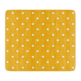 Seamless yellow-orange polka dot pattern schneidebrett