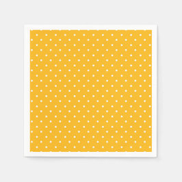 Seamless yellow-orange polka dot pattern serviette