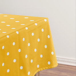 Seamless yellow-orange polka dot pattern tischdecke