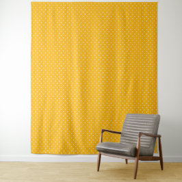 Seamless yellow-orange polka dot pattern wandteppich