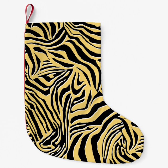 Seamless zebra pattern, animal. wallpaper,abstract kleiner weihnachtsstrumpf (Vorderseite)