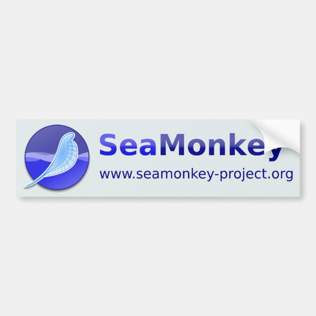 SeaMonkey Projekt - horizontales Logo Autoaufkleber (Vorne)