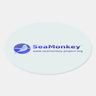 SeaMonkey-Projekt - Horizontales Logo Ovaler Aufkleber